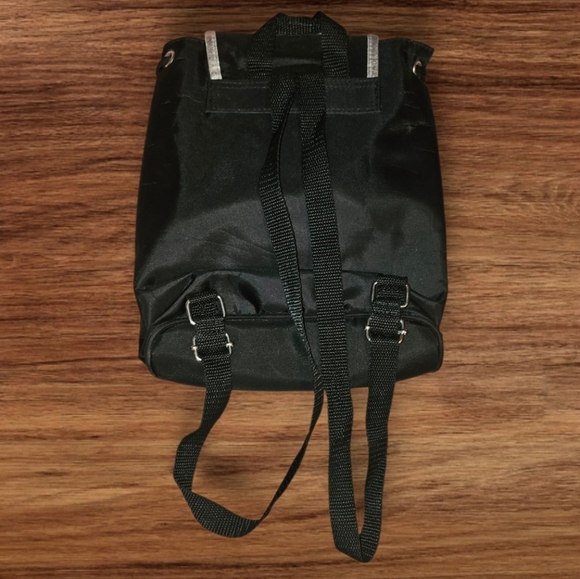 Disney RARE Black/Silver Tinkerbell Mini Backpack Bag - Picture 3 of 9